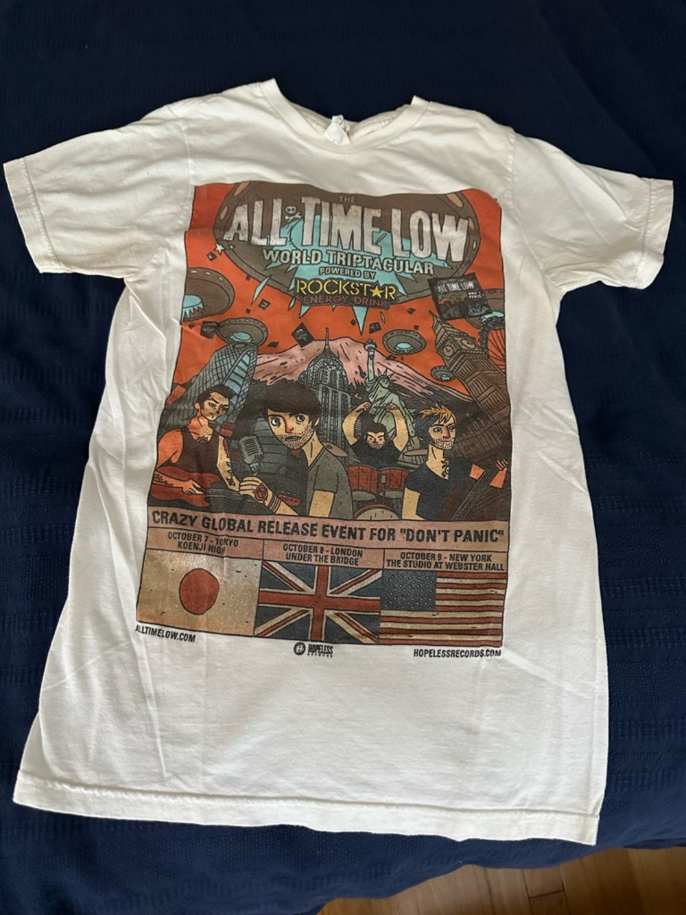 Rare All Time Low Graphic Tee - Don’t Panic CD Release Show